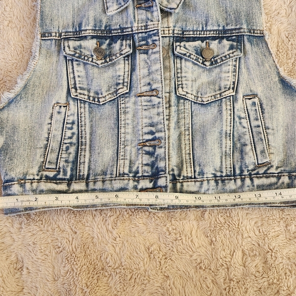 Chiqle Girls Junior Jean Blue Jacket Vest Sz L - Picture 6 of 13